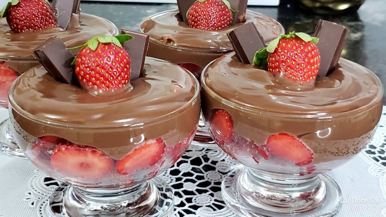 Taça de Morango com Nutella